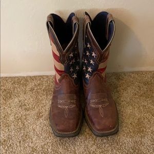 American Flag and brown Durango Cowboy boots